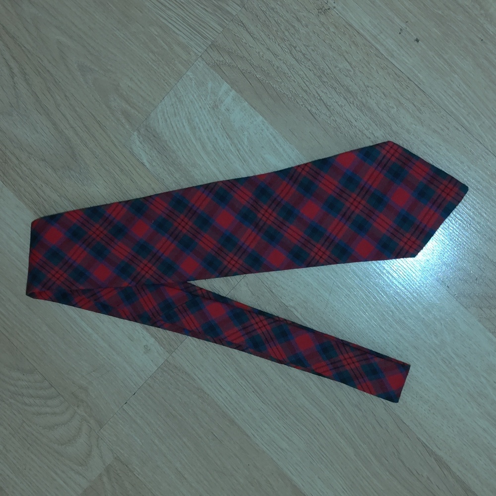 Vtg Fling Plaid Stripped Men's Tie Made in USA